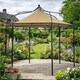 image 1 of Harlington Deluxe Steel Frame Gazebo With Roof Canopy In Sand