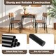 image 7 of COSTWAY 5Pcs Wood Square Kitchen Table & Chair Set Brown