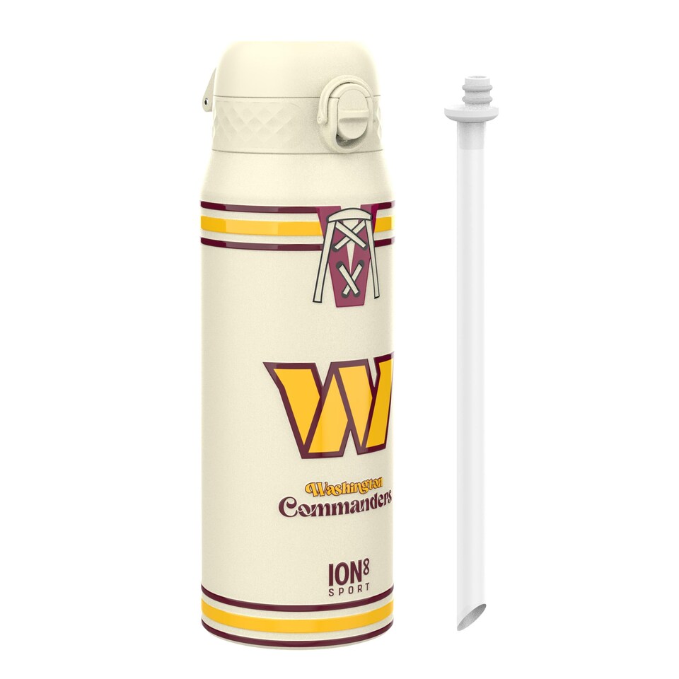 image 1 of NFL x Sports, Vacuum Insulated Steel Bottle, Series, 750ml (24oz) | Cream | NFL Throwback Commanders | One Size