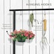 image 4 of Outsunny 3 Tiered Plant Stand Rack with Hanging Hooks for Indoor Outdoor