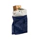 image 1 of 80 x 55cm Blue Soft Plush Christmas Sack with White Faux Fur Trim and Pom Poms