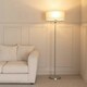 image 1 of ValueLights Rocha 3 Way Chrome Brushed Floor Lamp