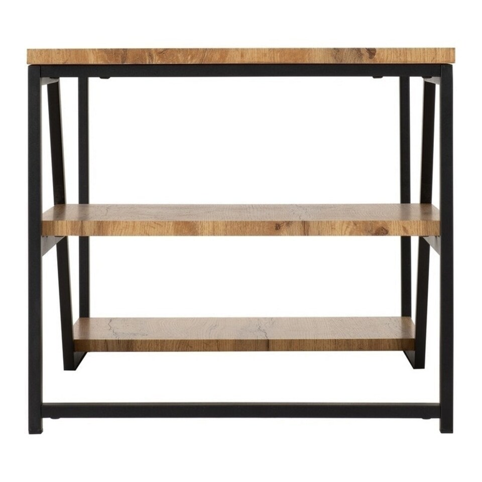 image 1 of Durham Coffee Table - L50 x W100 x H45 cm - Light Oak Effect/Black Brown