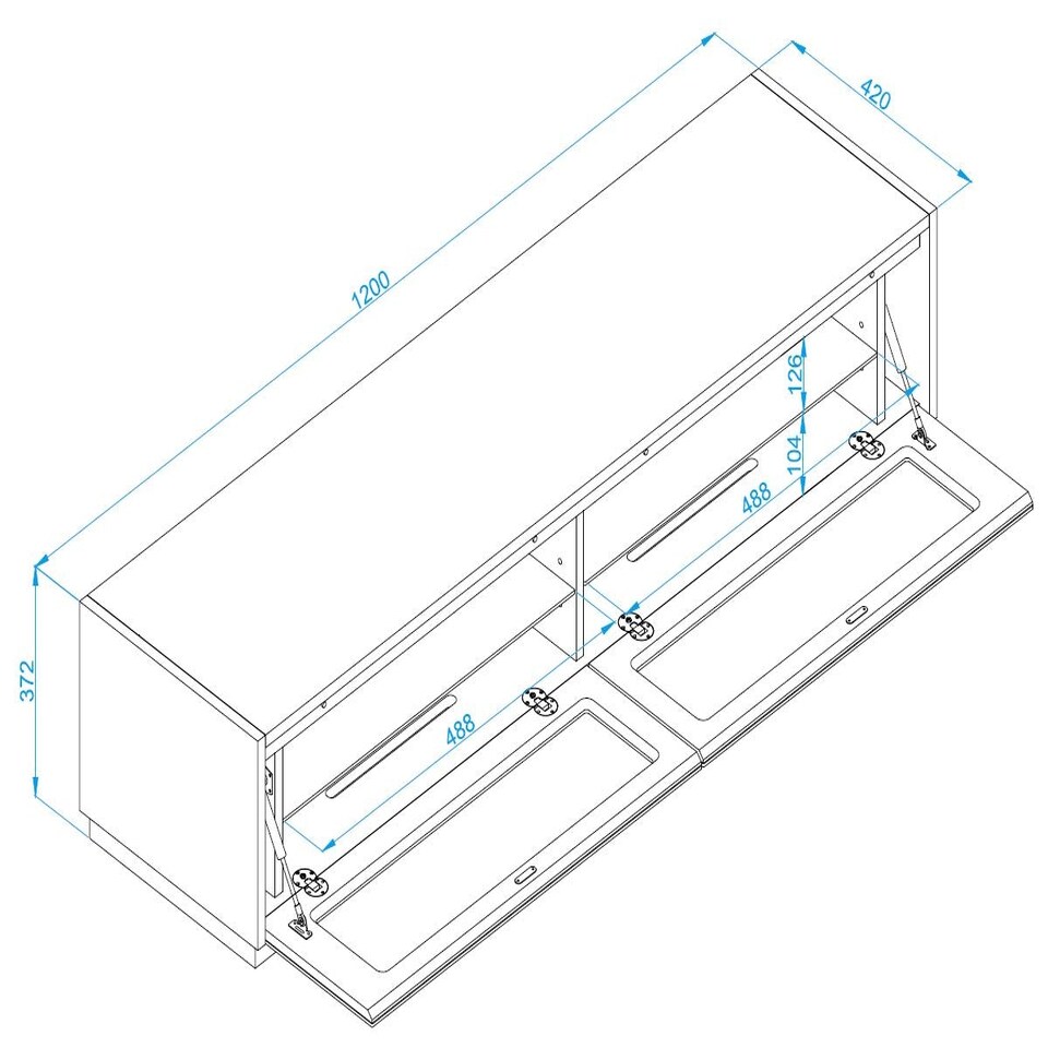 image 1 of Horizon reversible TV-Stand Black/Light Oak/Walnut Black | BLACK/LIGHT OAK/WALNUT