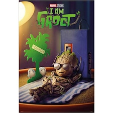 I Am Groot Get Your Groot On Poster - Brown/Green - One Size One Size