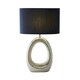 image 2 of Dott Chrome Ceramic Table Lamp with Blue Shade Blue