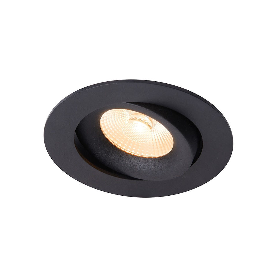 image 1 of Nordlux Aliki Indoor Downlight Black Aluminium Intergrated LED  Bathroom Safe - Mains Powered, IP44 | Black | Black