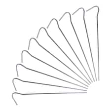 Redwood Galvanised Steel Tent Pegs - 17cm - Silver - Pack of 10 | Silver | Silver