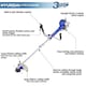 image 2 of Hyundai 50.8cc Petrol Grass Trimmer Brushcutter Strimmer Cow Horn Handlles 45cm Cutting Width HYBC5080AV
