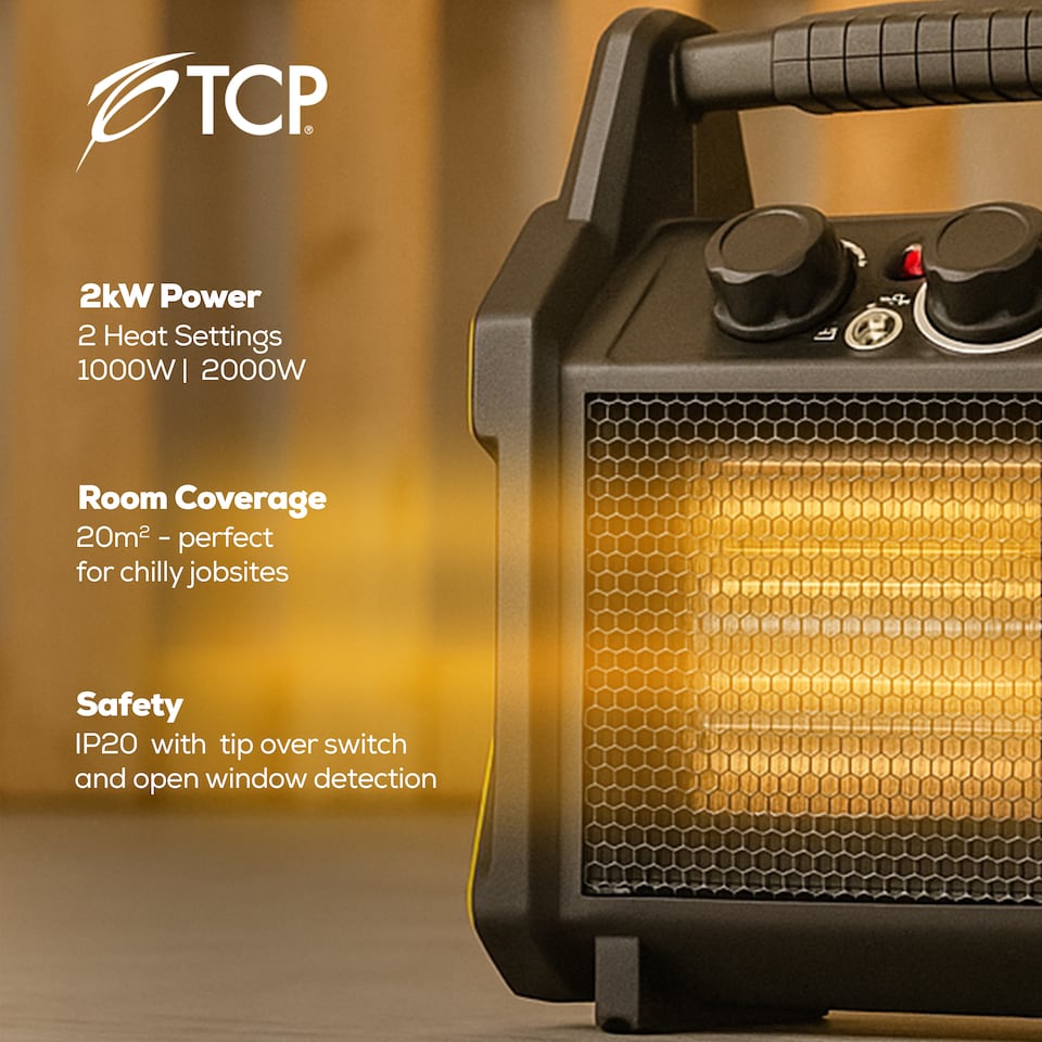 image 1 of TCP 2kW Tough and Compact Industrial Design Portable Heater