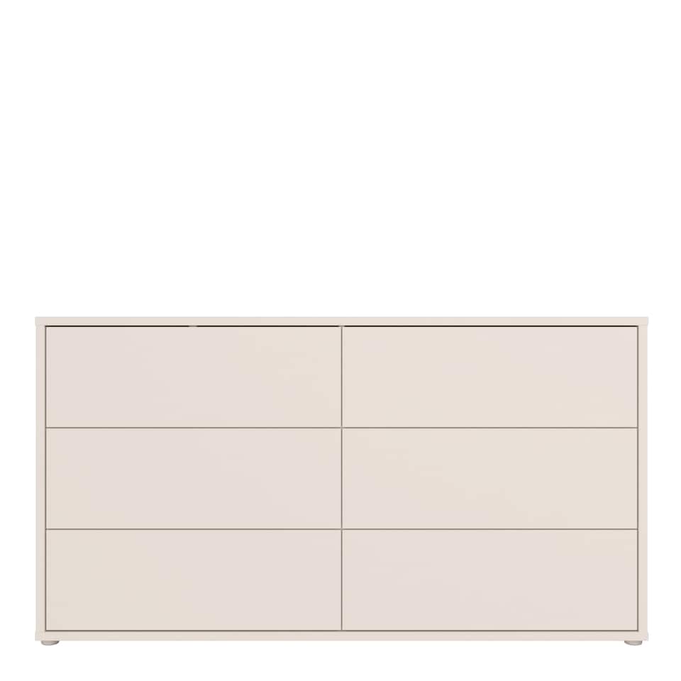 image 1 of Alice Springs 6 Drawer Wide Chest with Push-to-Open Drawers in Sand