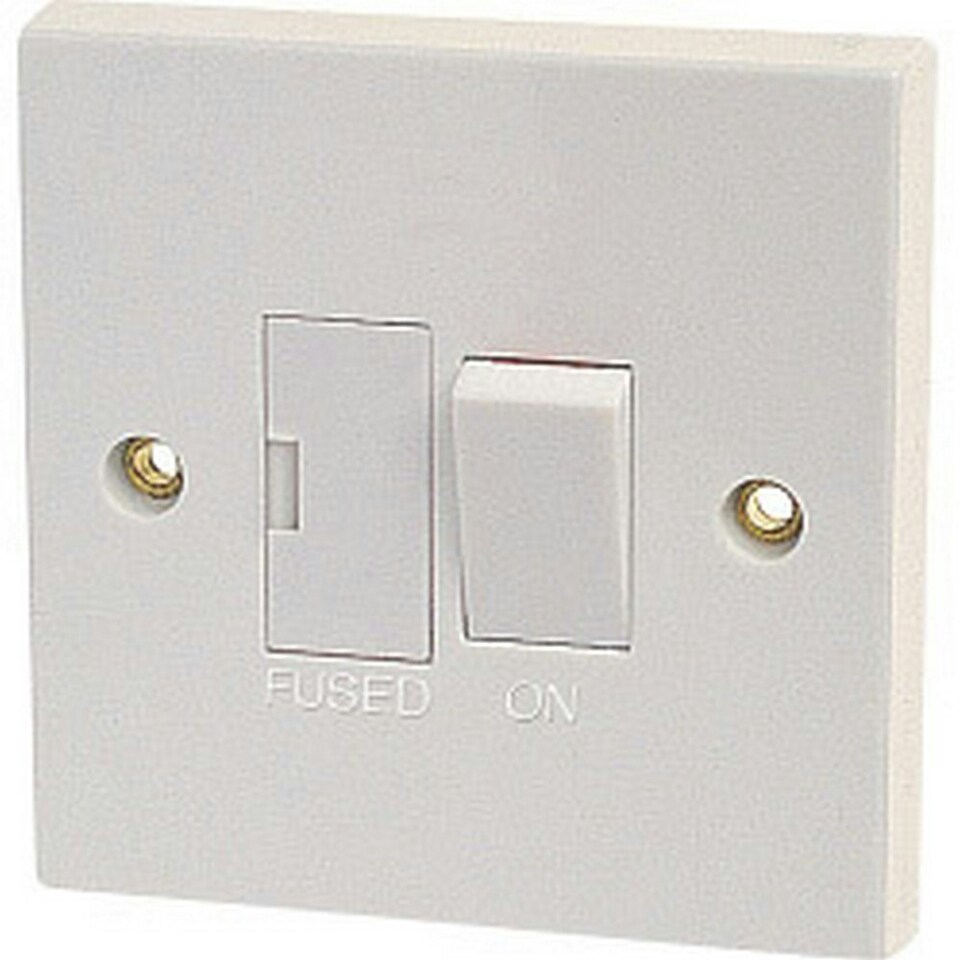Dencon 13A Switched Fused Spur to BS1363 - White - One Size