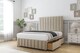 image 4 of Sloomy California Almond Coniston Divan Bed Base No Drawers With 54 Inch Floor Standing Headboard & 12 Inch Matching Footboard | Cream | Almond | Single | 1