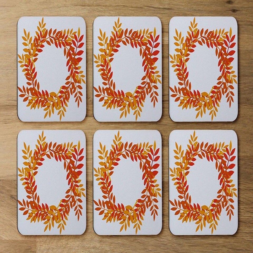 image 1 of Orange & Red Autumn Leaves (Coaster)