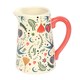 image 3 of Something Different Folk Print Flower Jug | Cream | Cream/Pink | One Size | 1