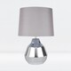image 4 of First Choice Lighting Pair of Polished Chrome 39cm Touch Lamps with Grey Shades Chrome | Grey