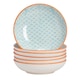 image 1 of Nicola Spring Hand-Printed Pasta Bowls - 22cm - Blue - Pack of 6 Blue
