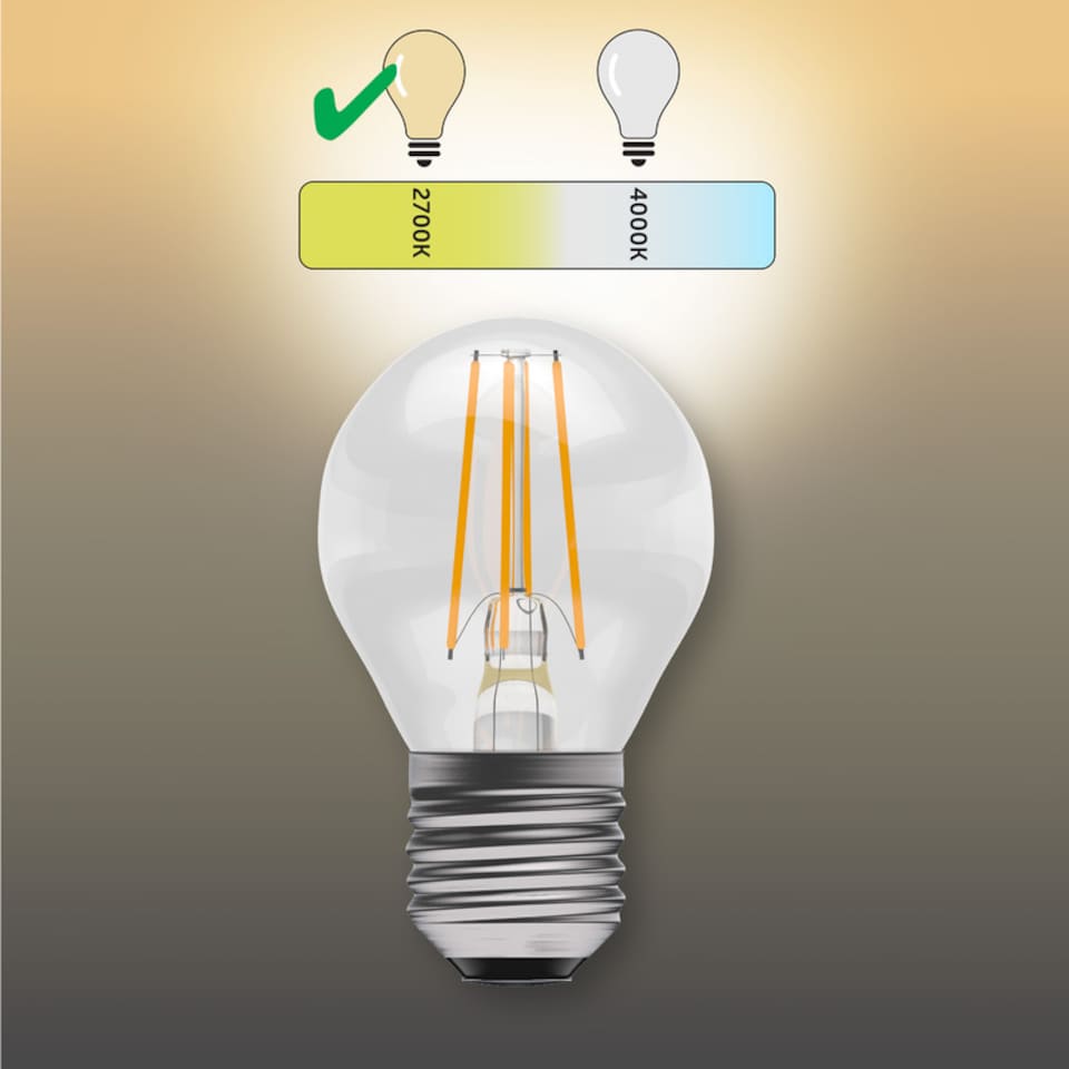 image 1 of BELL Lighting Dimmable E27 LED Filament Golf Ball 4.7W Light Bulb Warm White 2700K