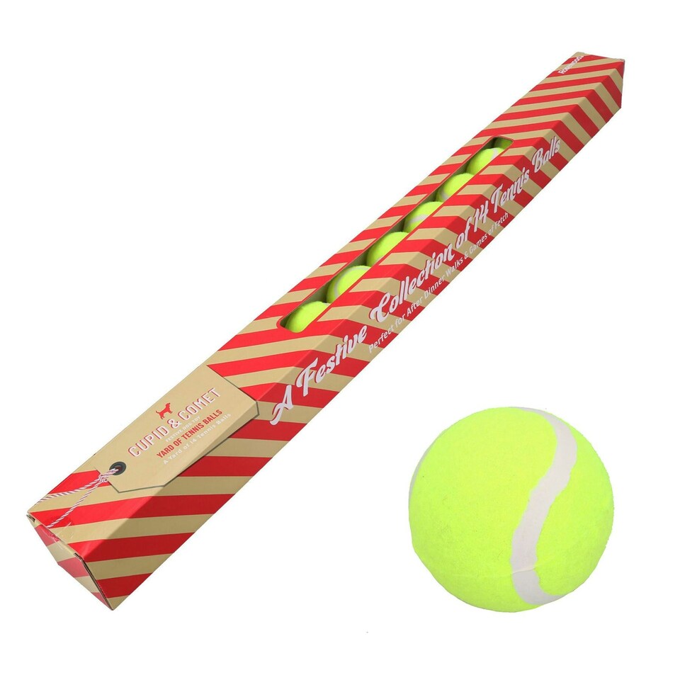 image 1 of Dog Christmas Gift Yard Of Tennis Balls Set Perfect Present For Ball Obsessed Dog