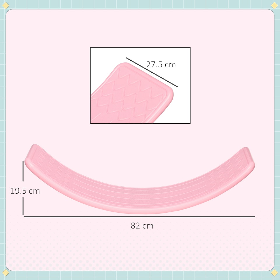 image 1 of ZONEKIZ Balance Board, Kids Wobble board for 3-6 Years, Pink