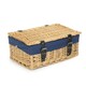 image 2 of 36cm Buff Wicker Empty Picnic Basket Blue | Blue | One Size