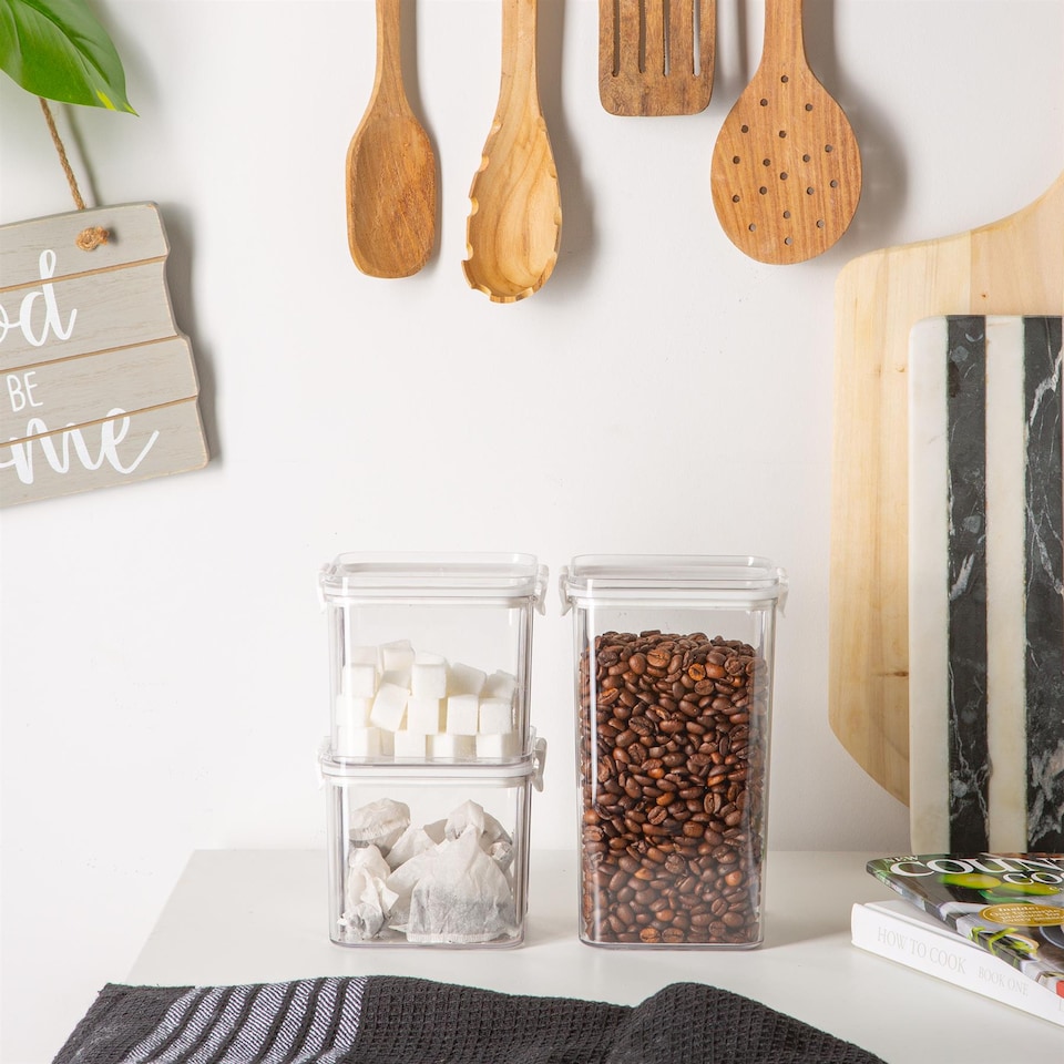 image 1 of Argon Tableware 3 Piece Food Storage Containers Set - 2 Sizes - White