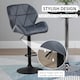 image 4 of HOMCOM Bar Stool Set of 2 Adjustable Height Counter Chairs Dark Grey