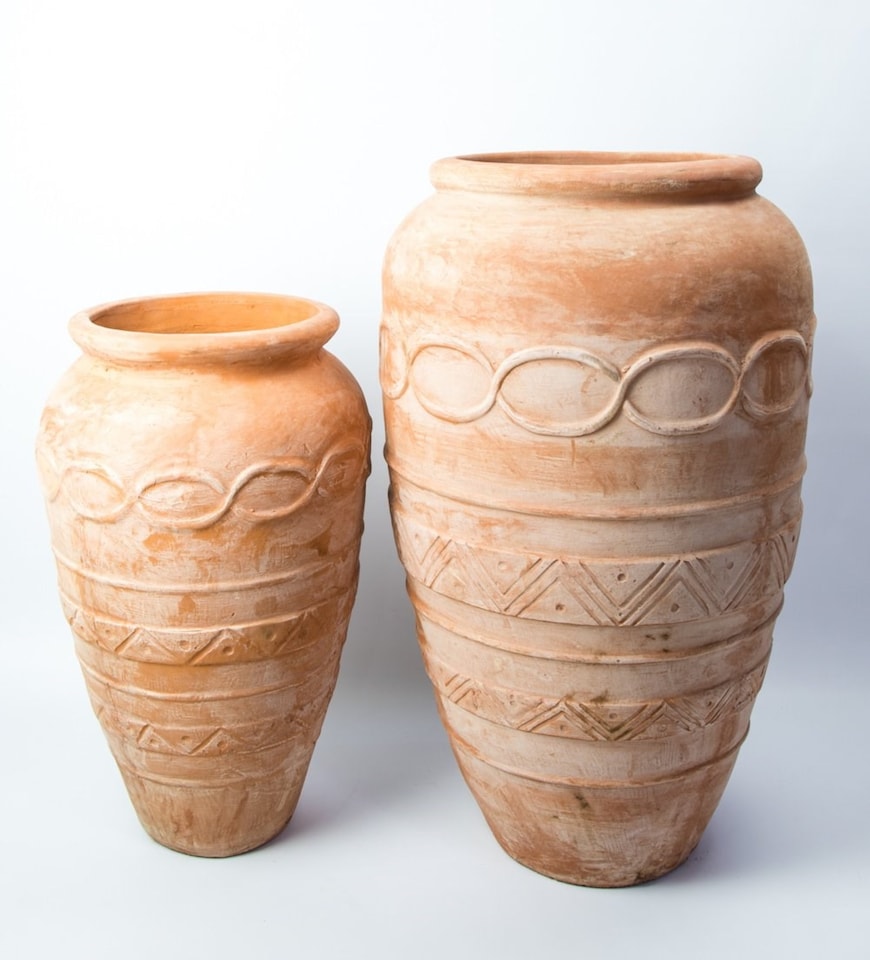image 1 of Primrose Terracotta Tall Vase Planter 100cm | Red | Terracotta