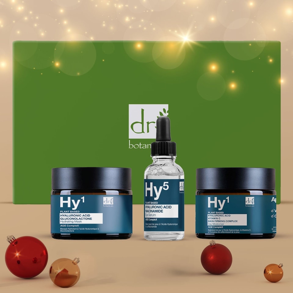 image 1 of Dr Botanicals Anti-Ageing Hyaluronic Acid Skincare Gift Set for Hydration and Moisturising