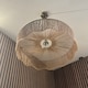 image 3 of CGC Francesca Large 60cm Natural String Round Scallop Woven Easy-Fit Lampshade