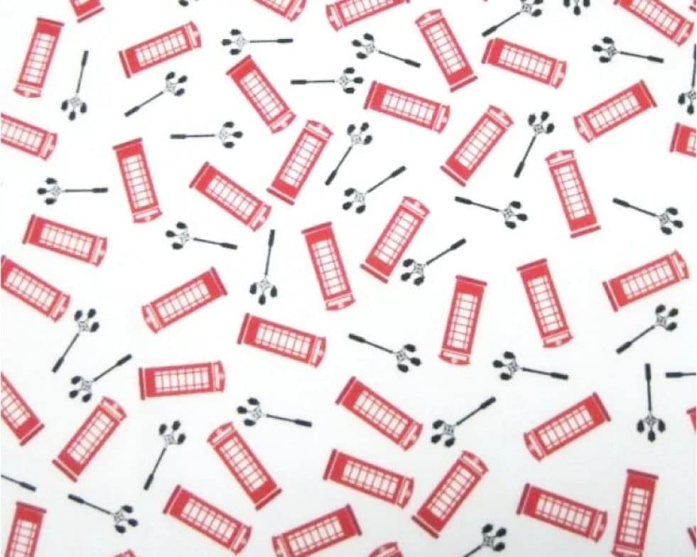 Minerva Red & White Deadstock Cotton Poplin Dressmaking Fabric per metre - 135cm / 53" Wide