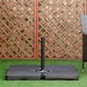 image 2 of Outsunny Set of 4 Parasol Base Weights for Cantilever Umbrella, Black