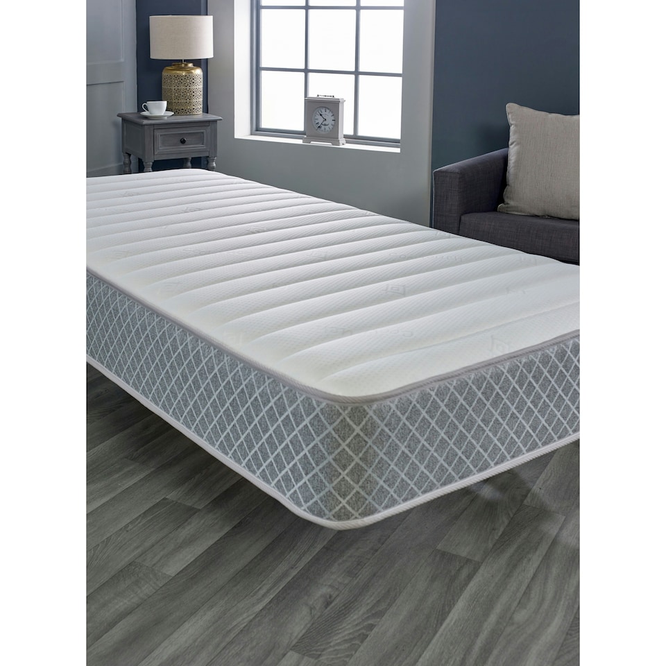 image 1 of Nebraska Hybrid Mattress - Soft Feel Quilted Cool Touch Surface Grey | Small Double