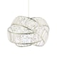 image 2 of Modern Three Ring Chrome Pendant Lighting Shade with Transparent Acrylic Prisms | Chrome | Chrome | 1