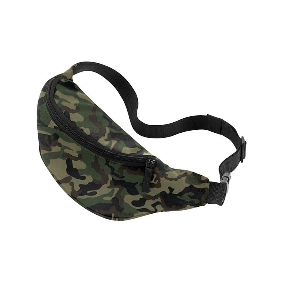 image 1 of Bagbase Camouflage Waist Bag - Jungle Camo - One Size | Green