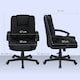 image 7 of HOMCOM Swivel Executive Office Chair Mid Back Chair w/ Arm, Black Black