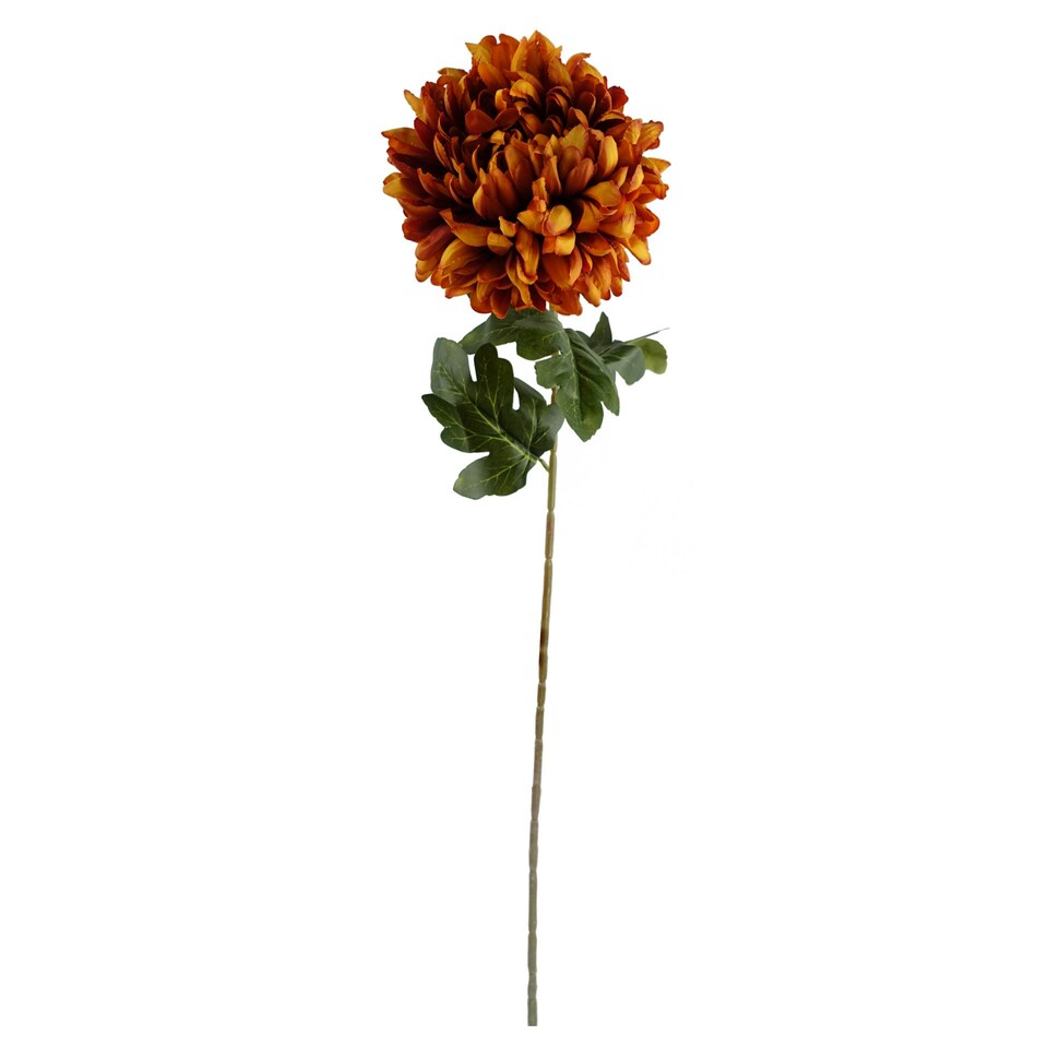 image 1 of Pack of 6 x 75cm Extra Large Reflex Chrysanthemum - Orange