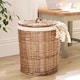 image 2 of Small Wicker Storage Basket with Cotton Lining N/A