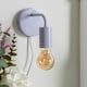image 3 of ValueLights Jordy Plug in Colour Pop Lilac Easy Fit Wall Light - Bulb Included