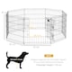 image 4 of PawHut 24" Pet Dog Playpen, Puppy Cage, Eight-Panel Metal Fence, Run, Garden