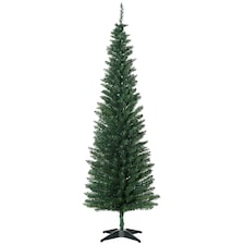 HOMCOM 6FT Pencil Artificial Christmas Tree with Solid Stand Tips Green
