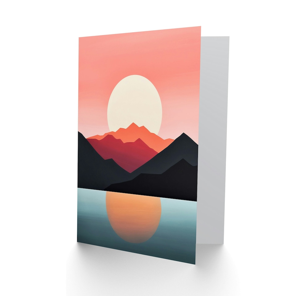 image 1 of Reflecting Sea At Sunrise Soon Birthday Thank You Him Her Card