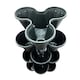 image 1 of 6 x Tri-Pot Stacking Strawberry Black Flower Herbs Vegetable Plant Pots For Home & Garden Black