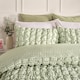 image 3 of OHS Gingham Filled Seersucker Duvet Cover Set with Pillowcase Bedding | Green | Sage | Single