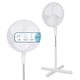image 1 of Igenix DF1655 Pedestal Fan, 16 Inch, 50 W, Oscillating, 3 Speeds, White