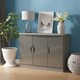 image 2 of Holborn 3 Door Sideboard in Grey Gloss & Dusk Grey (Ready Assembled) | Grey | Grey Gloss & Dusk Grey