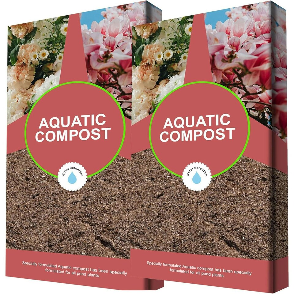 image 1 of 2 X 20 Litres Nutrient-Rich Aquatic Compost With Loam & Grit For Floating, Submerged & Marginal Water Plants