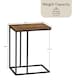 image 3 of Vida Designs Brooklyn Side Table Industrial Sofa Bedside Table, Dark Wood