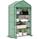 image 1 of Outsunny 90 x 49 x 160cm Portable Mini Greenhouse with Shelves, Green