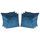 image 1 of Nicola Spring Square Velvet Cushions - 55cm x 55cm - Blue - Pack of 6 | Blue | Blue